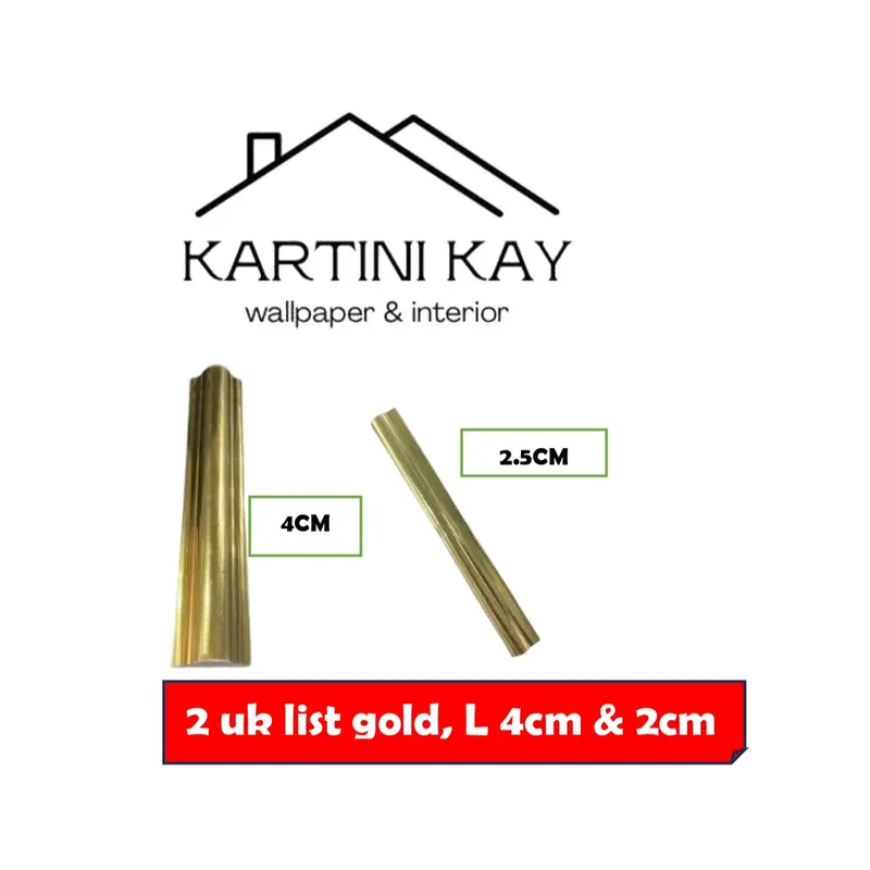 Paket WallMolding Gold Modern Mewah Style Ukuran L 3m-4m - Dinding Pvc Kamar 3