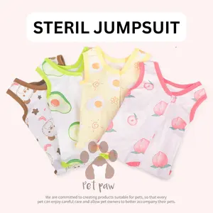 Baju Anjing Kucing Recovery Baju Steril Jumpsuit Pasca Operasi Belly Cover