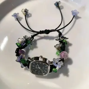 Jam Tangan Wanita Manik Jam Tangan Fairy Aesthetic Jam Tali Serut Estetik Watches