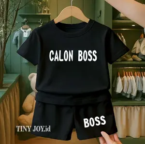 TINY JOY.id-SETELAN BAJU ANAK PEREMPUAN USIA 1-8 TAHUN / GAMBAR CALON BOSS / BAHAN KATUN COMBED PREMIUM /SETELAN FASHION ANAK / SETELAN CELANA PENDEK DISTRO / KAOS ANAK MURAH / SETELAN BAJU ANAK LAKI LAKI KEKINIAN NYAMAN