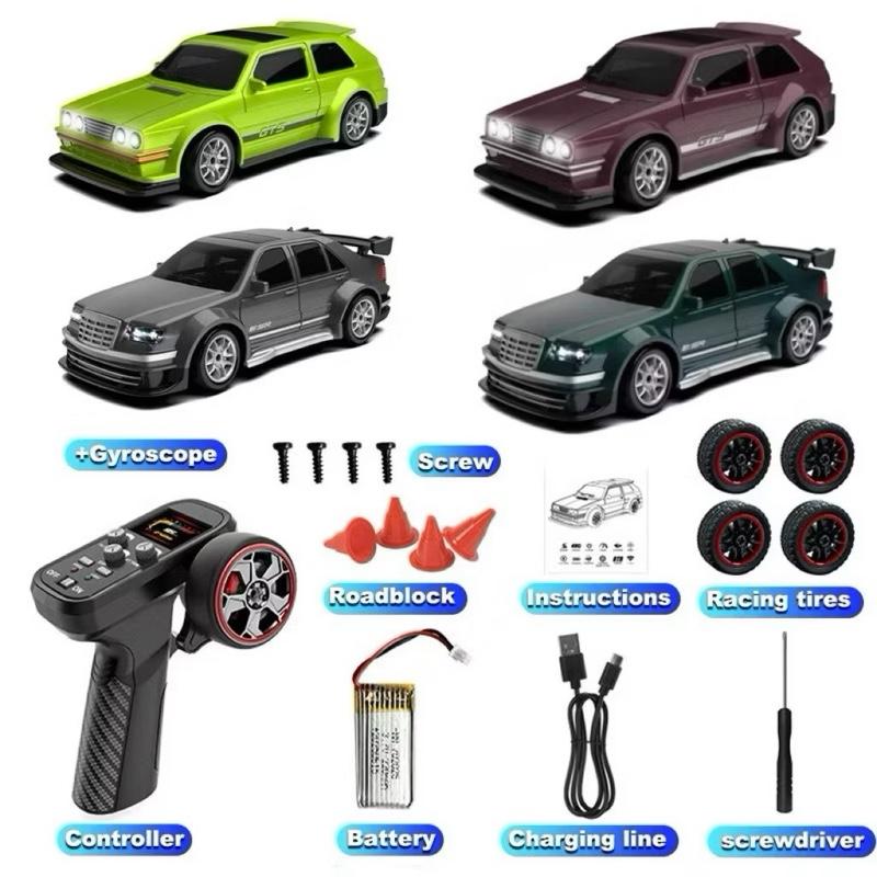  Xe đua Drift mini Rc điều khiển từ xa tỉ lệ 1:43 ,gygro  servo  điều tốc   chạy 2 cầu  pin sạc rccar 