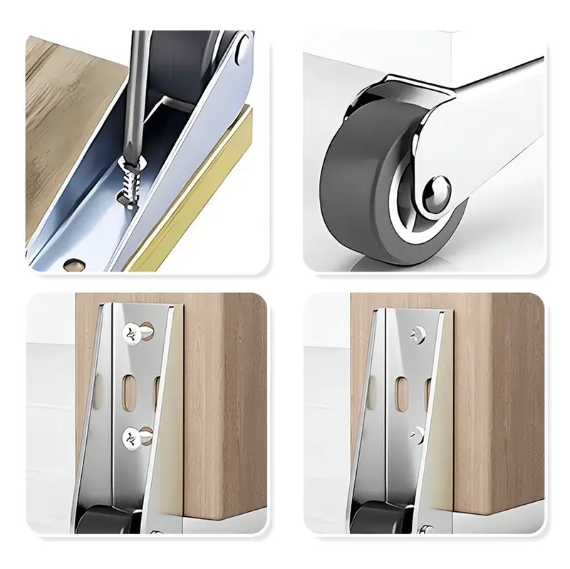 Roda Pintu Geser Universal / Roda Penopang Penahan Bawah Pintu Meja Portable Roller Sliding Door Bottom Wheel 5
