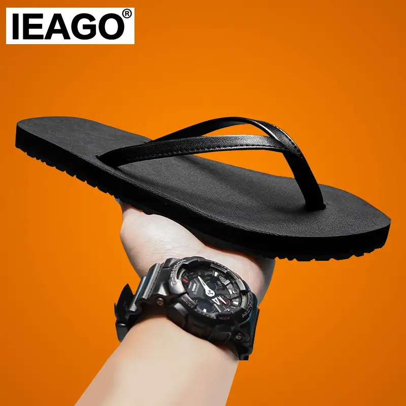 IEAGO Original New Men Summer Men EVA Flip Flops Casual Beach Slippers Anti-slip Slide Outdoor Indoor Flat Sandals