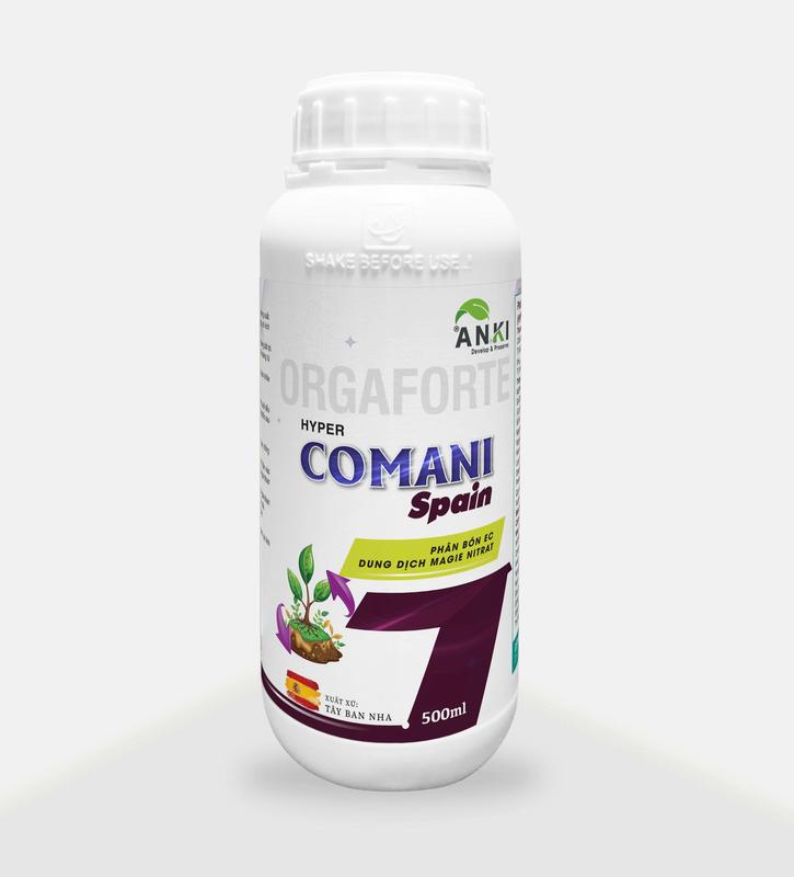 Chai phân bón hữu cơ Comani 500ml nhập khẩu từ Châu Âu - Kích đọt, xanh dày bóng lá, tăng cường quang hợp, nuôi trái to và củ to.