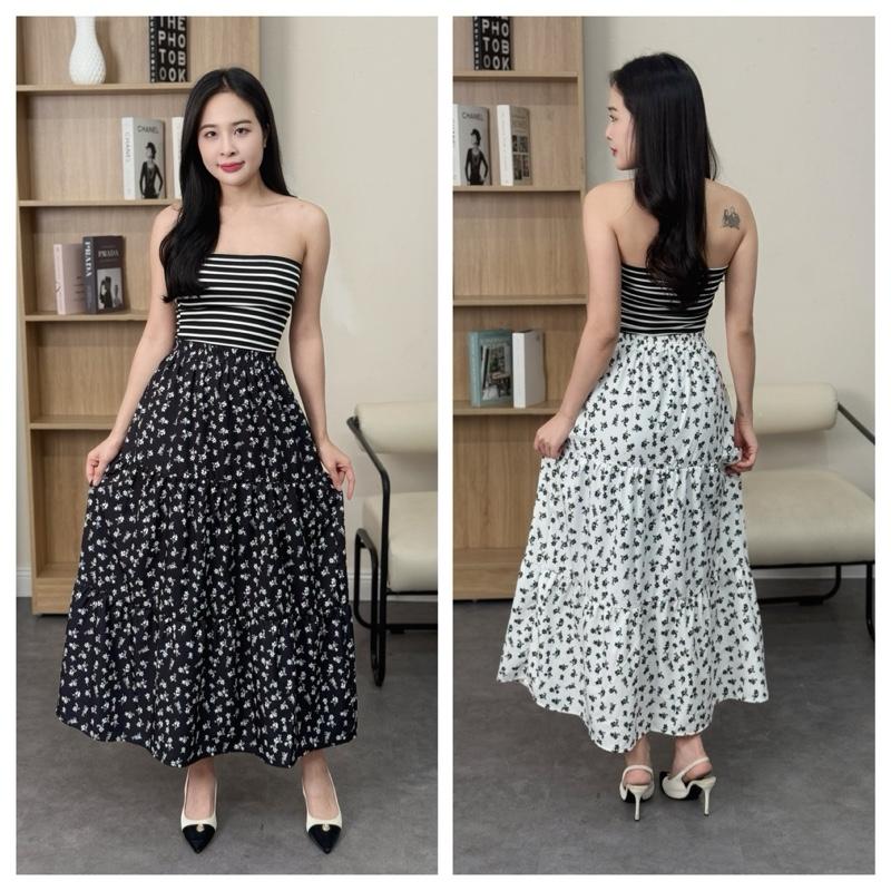  Chân Váy Họa Tiết Dáng Xoè 2 LỚP .Dáng Dài Cạp Chun Chất Liệu Lụa Sang Trọng Phù Hợp Nhiều Dịp VÁY IN LỤA  