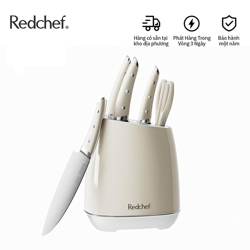 Redchef Bộ dao kháng khuẩn gia đình nhà bếp kết hợp dao nhà bếp thép không gỉ bộ 6 món