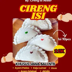 CIRENG ISI BESAR dm 10cm [Isi 3pcs cireng] varian ayam jando usus keju lumer