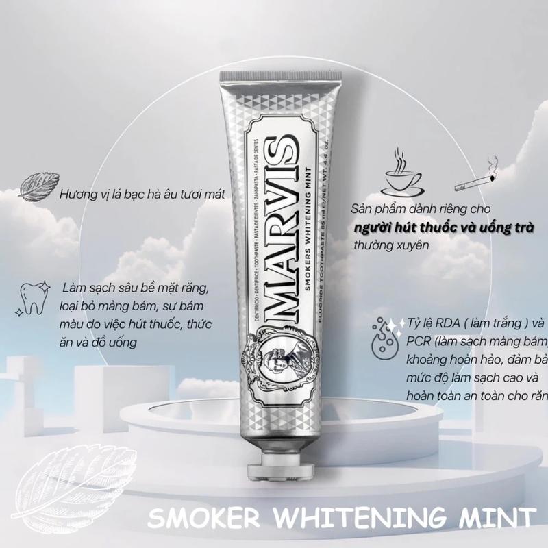 Kem Đánh Răng Marvis 85ml Hương Thơm Độc Đáo Làm Trắng Răng Bảo Vệ Nướu Lợi Nhiều Mùi Hương