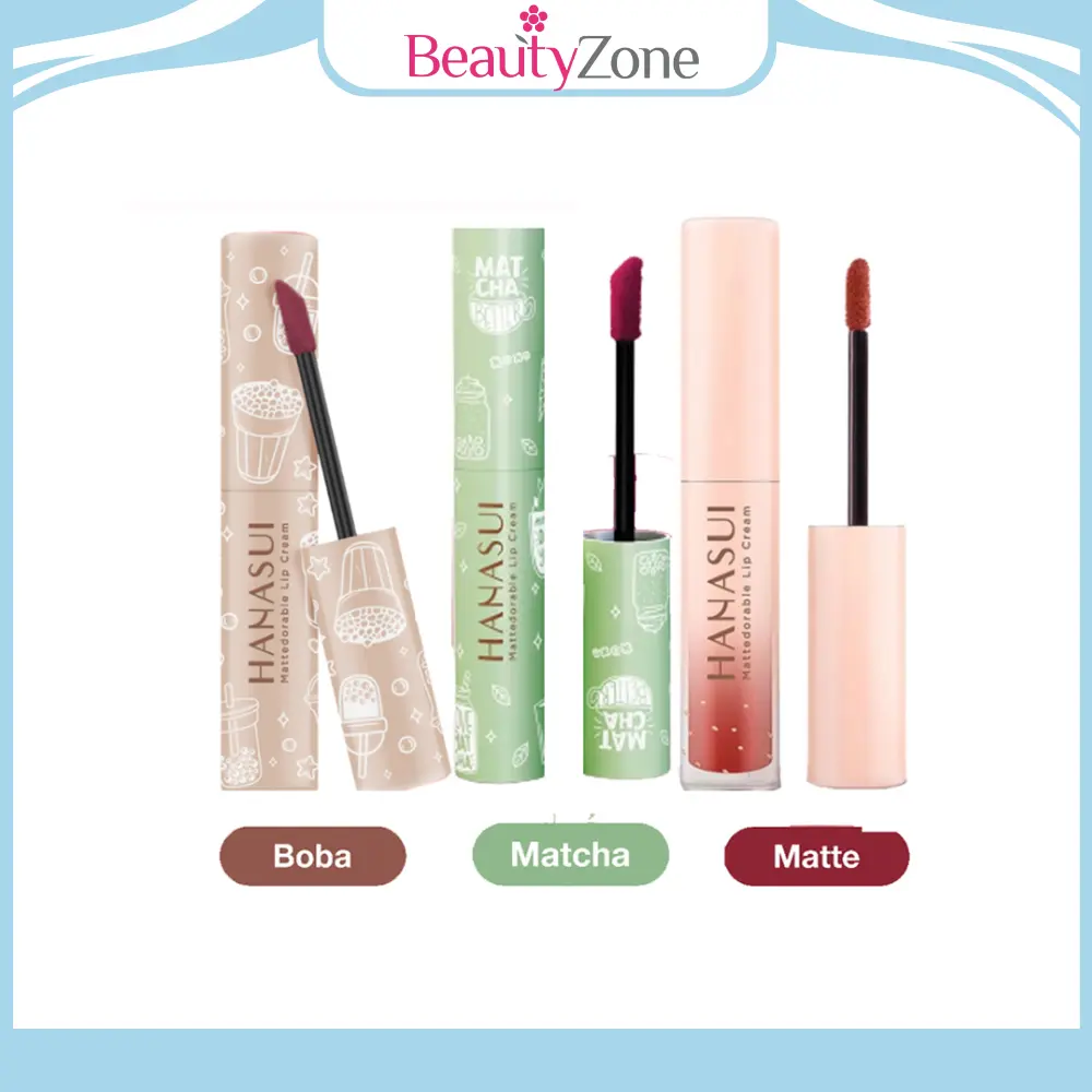 Hanasui Matteadorable Lip Cream Series (Matteadorable | Boba Edition | Matcha Edition)