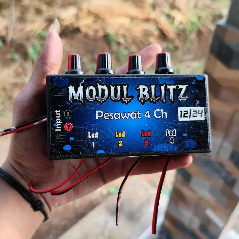 modul 4 Chanel potensio 12/24volt, modul lampu blitz pesawat 0