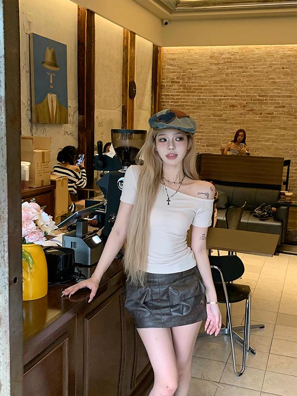 MosesQueen fashion long-sleeved solid color shirt, 2025 spring Vietnam store new casual design large round neck, women's simple and easy to match thin shirt, sexy slim women's tops #62269-62318 | BigBuy360 - bigbuy360.vn