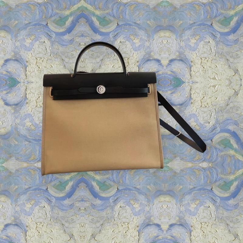 Product Introduction of 30cm Canvas with Calf Leather Sling Bag [Another Bag] 4
