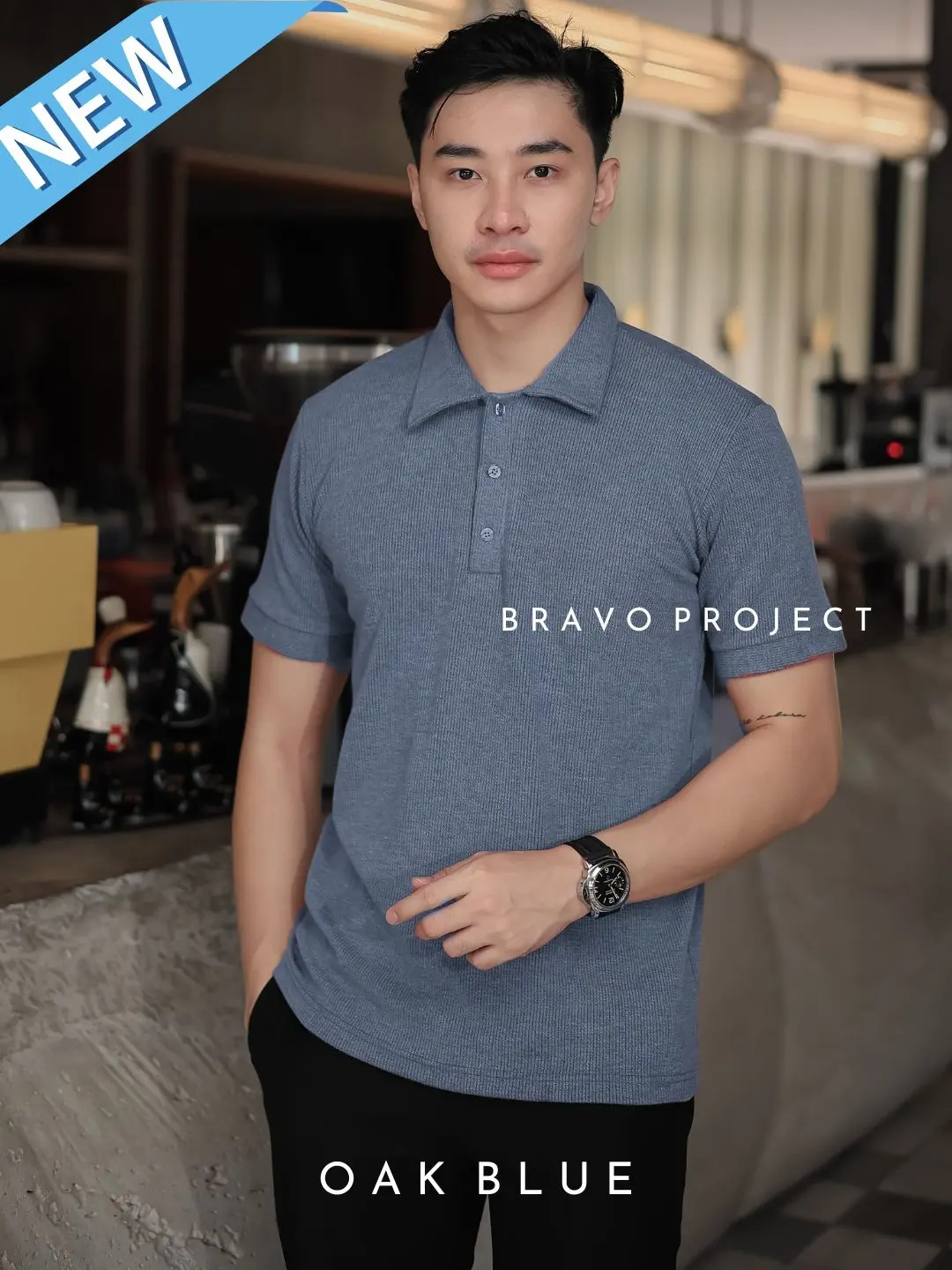 Kaos Polo Knit Pria CALVIN Premium