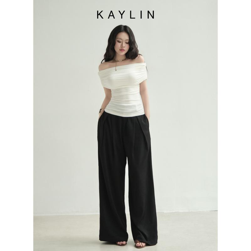 Áo trễ vai nữ KAYLIN form ôm body chất vải thun co giãn phong cách - N2476 Women Shirt