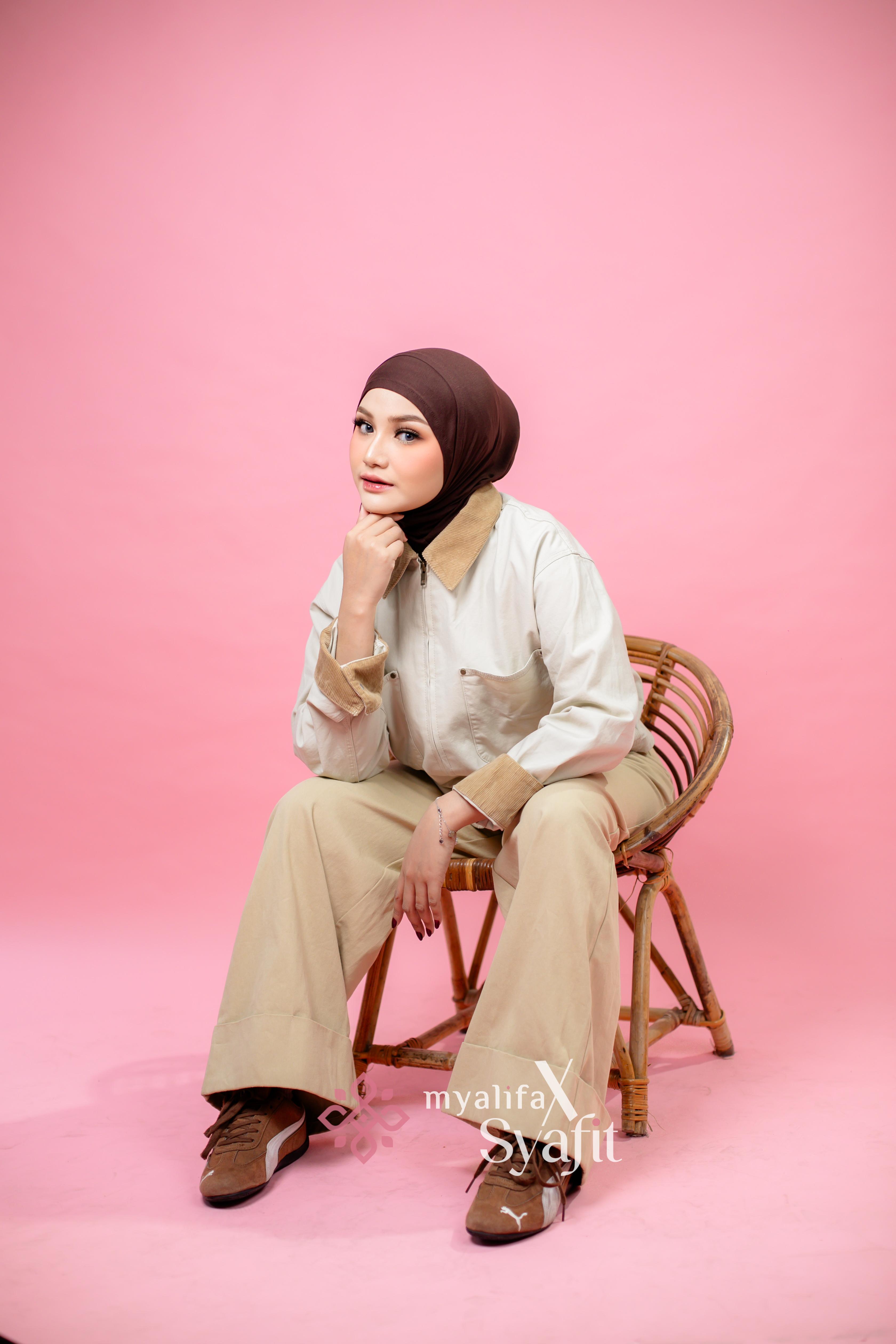 [BUNDLING 2 PCS] Myalifa X Syafit Hijab Instan Viscose Rayon Airy Mahda Pashmina Instan Hijab Syari Jilbab Instan Kerudung Bergo Instan Terbaru