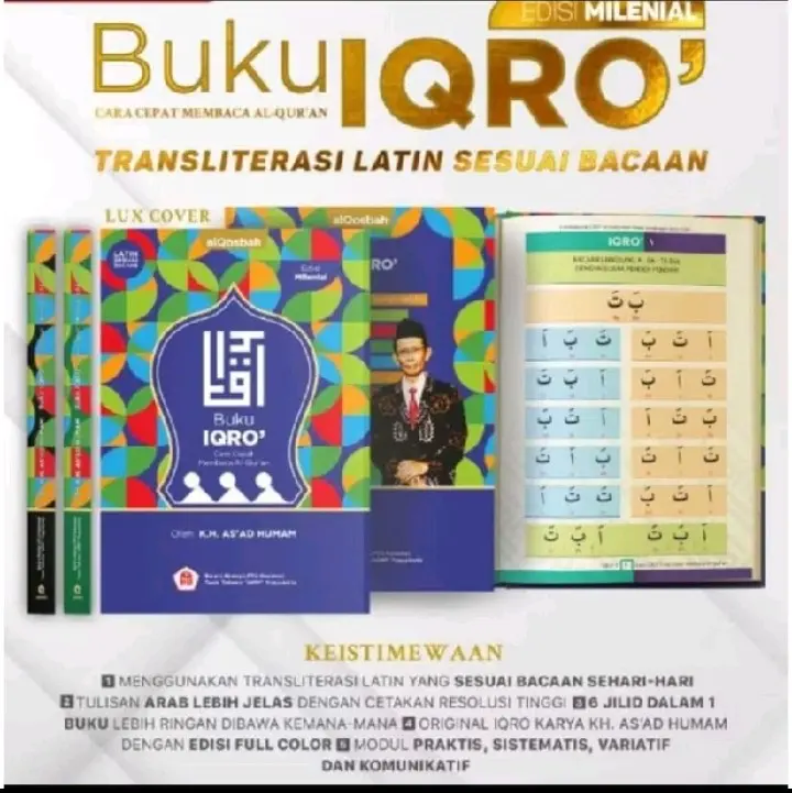 Iqro Milenial QR Code A5 Soft Cover Full Color Disertai QR Code Di Setiap Halaman Penerbit AlQosbah Bonus Kalam Ngaji | Buku IQRO Anak Edisi Millenial Soft Cover Ukuran Sedang A5 AlQosbah Asli Original Soft Cover 0