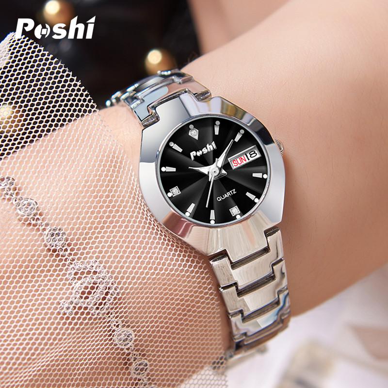 Đồng Hồ Nữ Thạch Anh Relo Đa Năng Cho, Thời Trang Sang Trọng, Thương Hiệu POSHI, Không Thấm Nước, Mặt Số Nhỏ, Vàng, Hoàn Toàn Bằng Thép, Thường Ngày, Đồng Hồ Đeo Tay, Quà Tặng Giáng Sinh 6