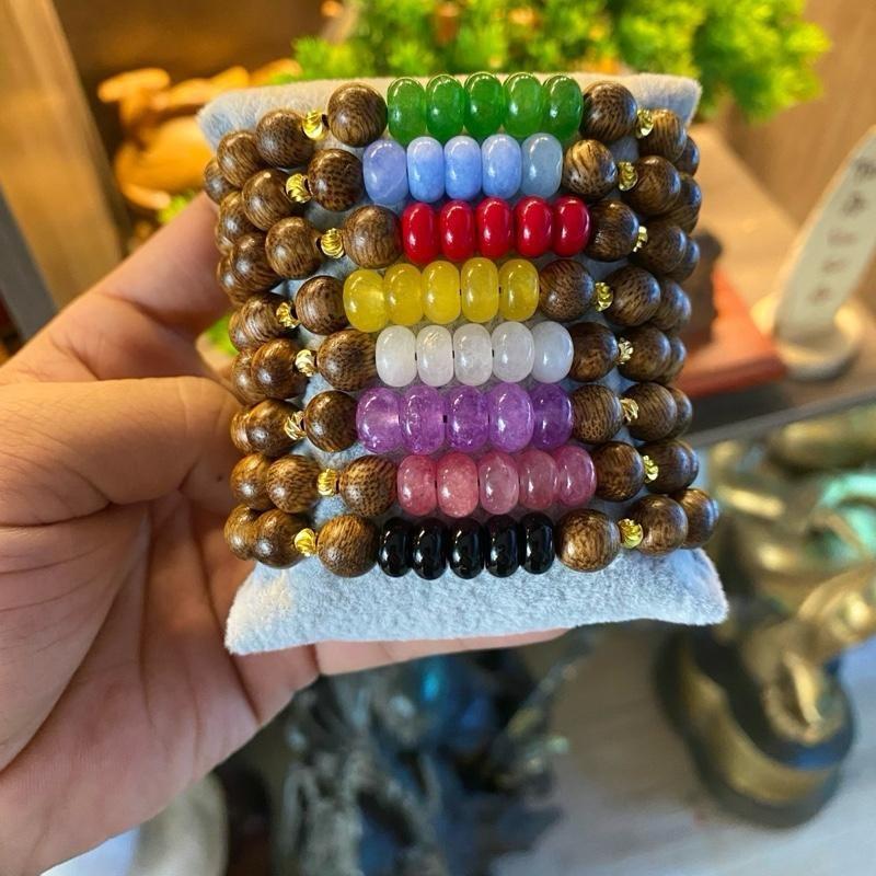  Vòng Tay Trầm Hương Phối Đá Ngủ Điếu Mong Cầu May Mắn Vs Bình An Saze 8ly Phụ Kiện Women Giảm Căng Thẳng Thơm Dễ Chịu Thiết Kế Tinh Tế 