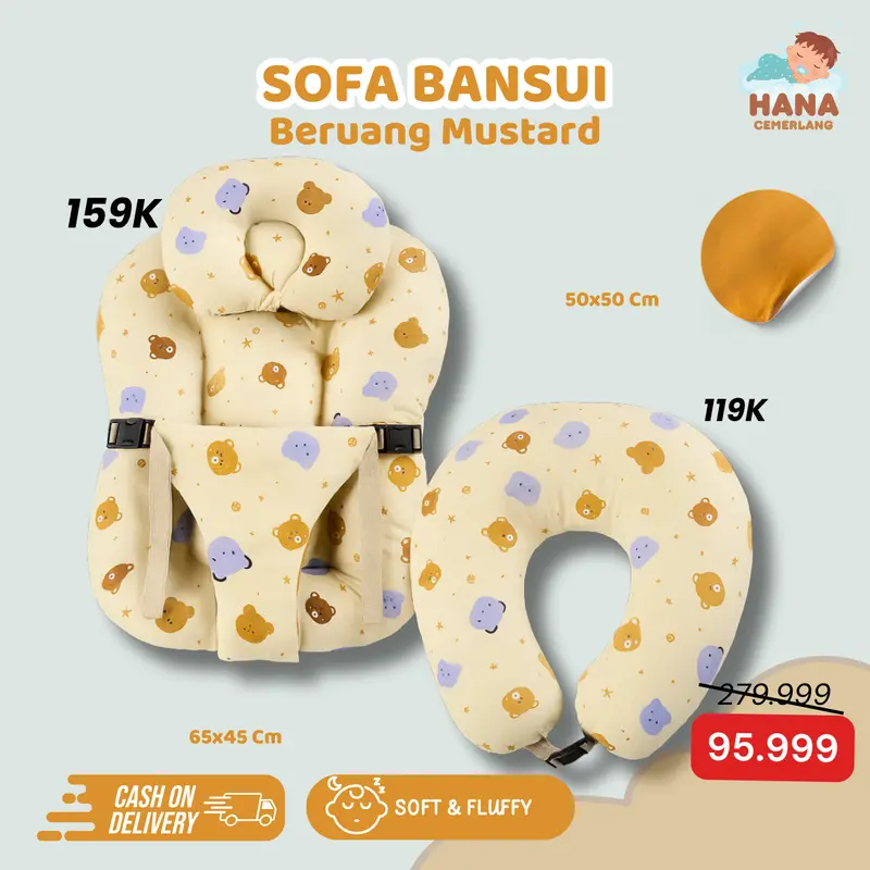 [FREE BANTAL MENYUSUI] Exclusive Sofa Baby Newborn Hanna Cemerlang Official Bayi Tidur Kasur Bayi 3