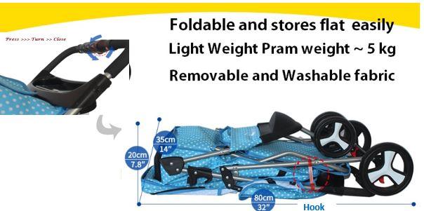 Product Introduction of Classic 3-Wheel pet Prams foldable washable light weight cheap multiple colours big compartment one step folding easy to move 19