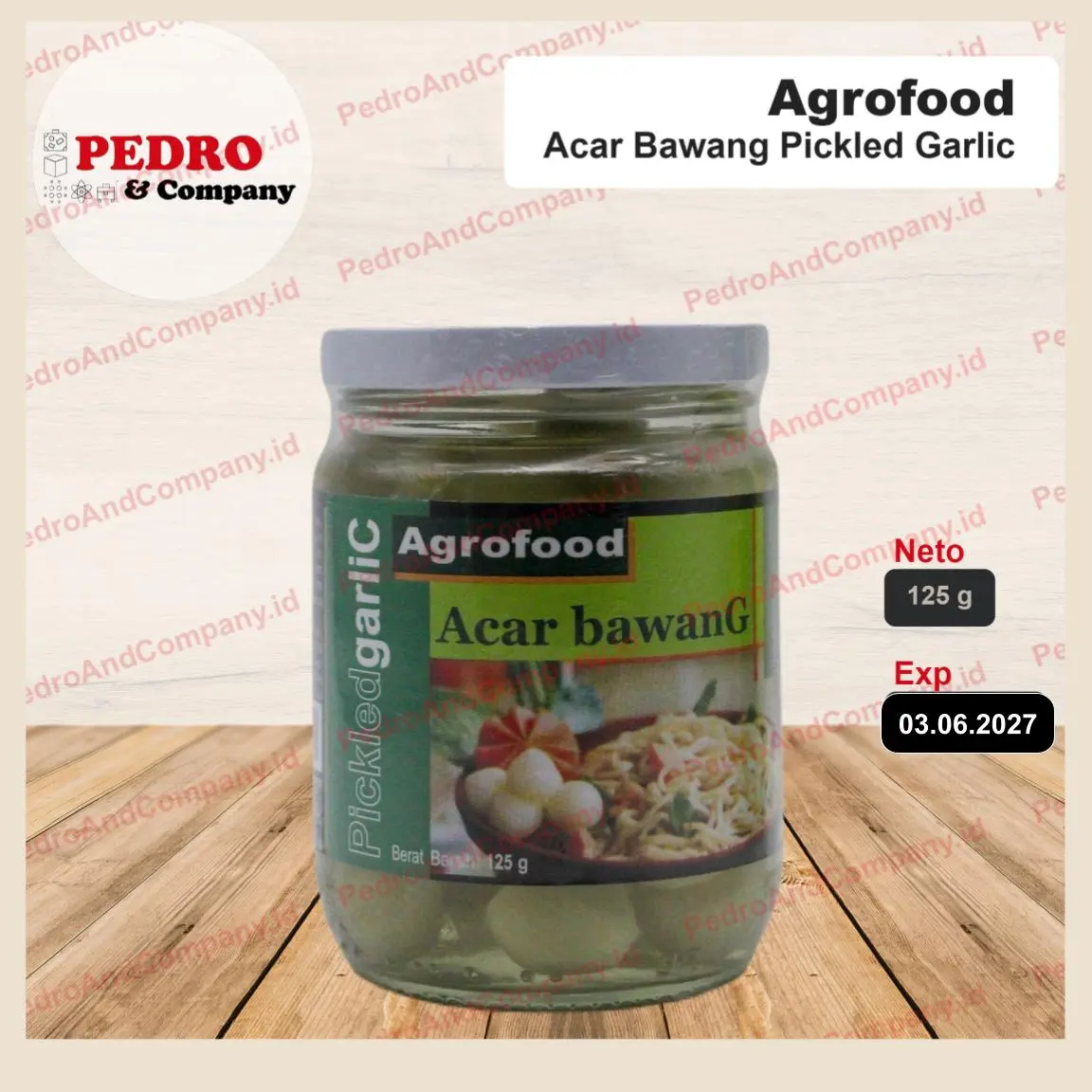 Agrofood - Acar bawang/ pickled garlic (125 gr)