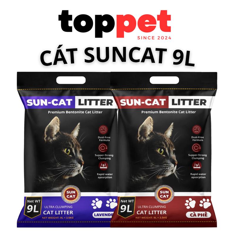 Cát mèo SUNCAT, cát vệ sinh cho mèo SUNCAT vón tốt, khử mùi, ít bụi