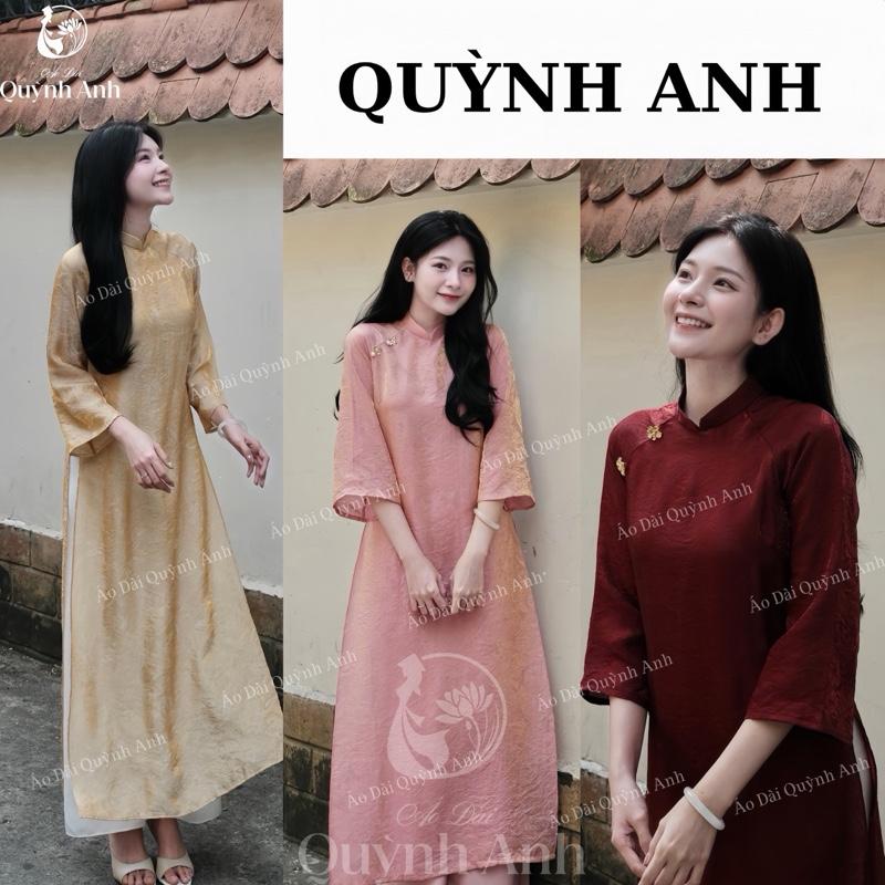 Áo Dài Tết 2026 BST Áo Dài AN VY Áo Dài Cách Tân 2 Tà Chất Liệu Vải Tơ Nhũ Ánh Kim Sang Chảnh Thích Hợp Mặc Đám Cưới Hỏi Lễ Hội Đi Tiệc. Hàng Áo Dài Hot Trend - ÁO DÀI QUỲNH ANH