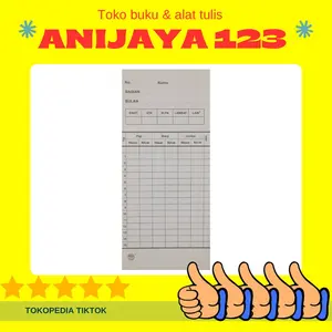 KARTU ABSEN / KERTAS ABSENSI MANUAL POLOS 100 lembar ( 1 pak ) - Absen ceklok simple praktis