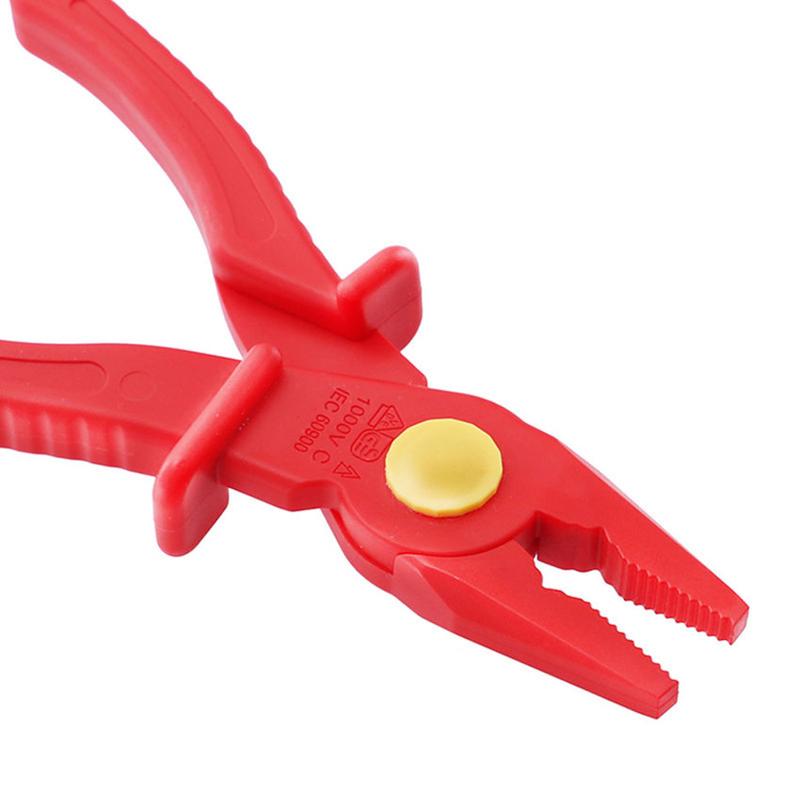 Product Introduction of 7.7 Inch VDE Insulated Plier Multi-Functional Flat Nose Plastic Plier Crimper 1000V High Voltage Electrician Plier 49