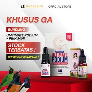 [KHUSUS GA] Umi Kasum - Ultimate Podium + Vitamin Pink Mini Burung Penggacor Instant untuk Semua Burung 10ml Formula Premium | VUP-TPM