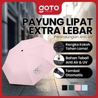 Gambar (Best Offer) Goto [COD] Rainy Payung Umbrella Lipat Besar Polos Anti UV Otomatis - GREEN dari Goto Living Kota Tangerang 1 Tokopedia