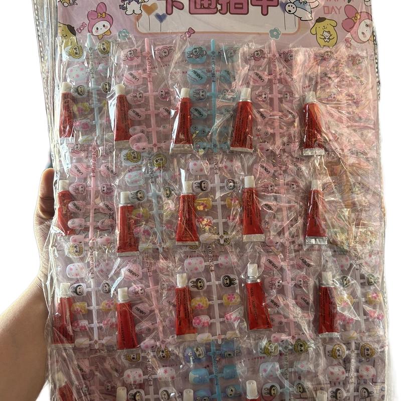 SATU LEMBAR KUKU PALSU ANAK PEREMPUAN KARAKTER ISI 20pcs 0