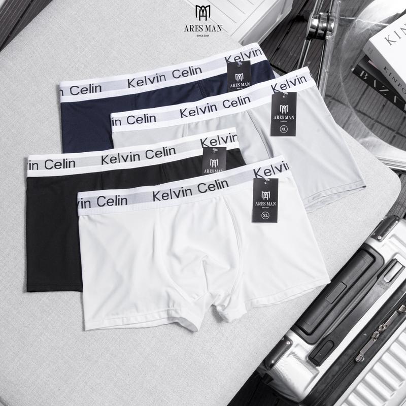 Combo quần lót nam , quần boxer nam thun lạnh kháng khuẩn phong cách nam tính thấm hút mồ hôi - KELVIN 2.0