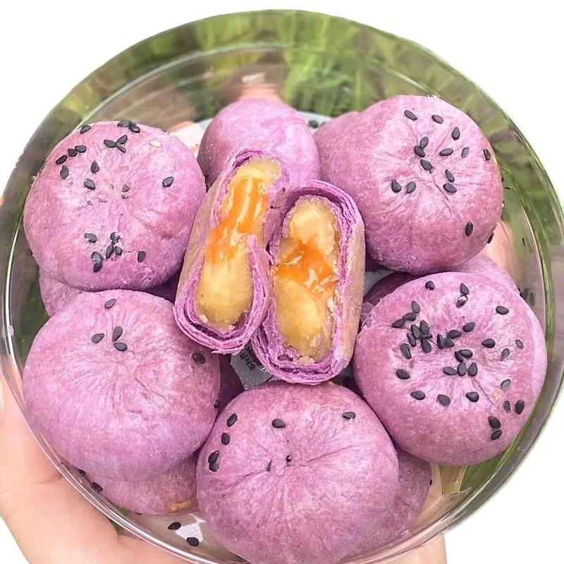 Bánh Pía kim sa khoai môn trứng chảy Hộp 12 Cái (350g) - Mềm, Ít Ngọt, Ăn Vặt Hot Trend, Không Ngán hảo hảo táođỏ tân cương bánh quy mix 6 vị hoa quả sấy giòn