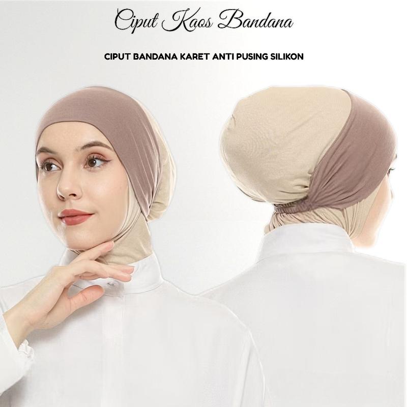 Product Introduction of Ciput Bandana Karet Anti Pusing - Inner Bandana Pita Anti Geser Silikon Matt Kaos Rayon Super Poliester Dalaman 7
