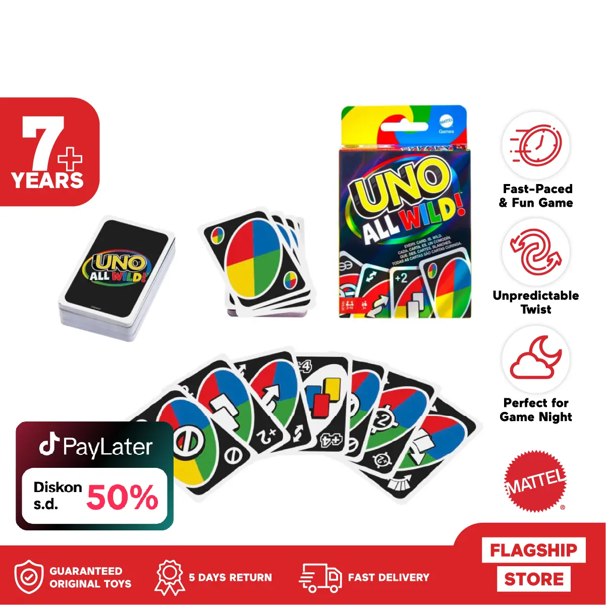 UNO All Wild Mattel - Permainan Hadiah Kartu Card Games