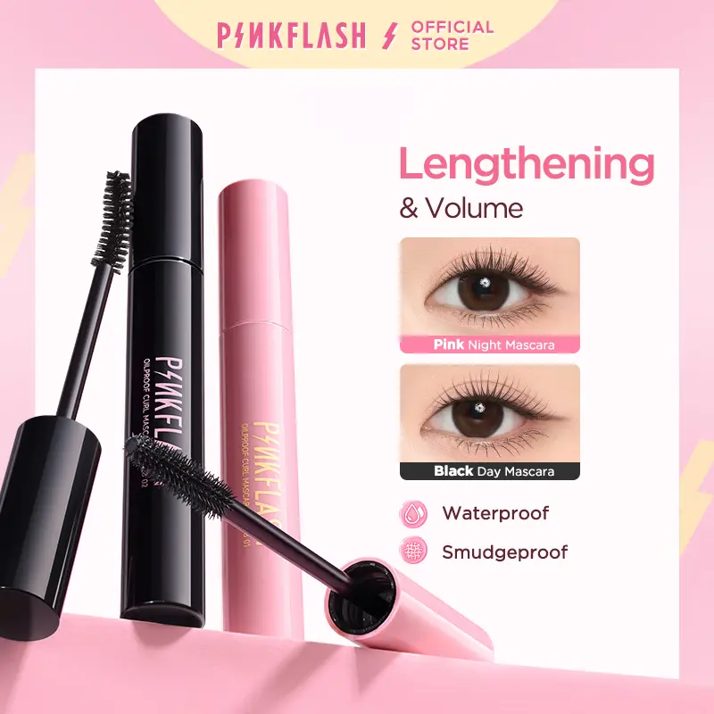 PINKFLASH Mascara lượng cao chuốt mi trang điểm kháng nước chất 30g