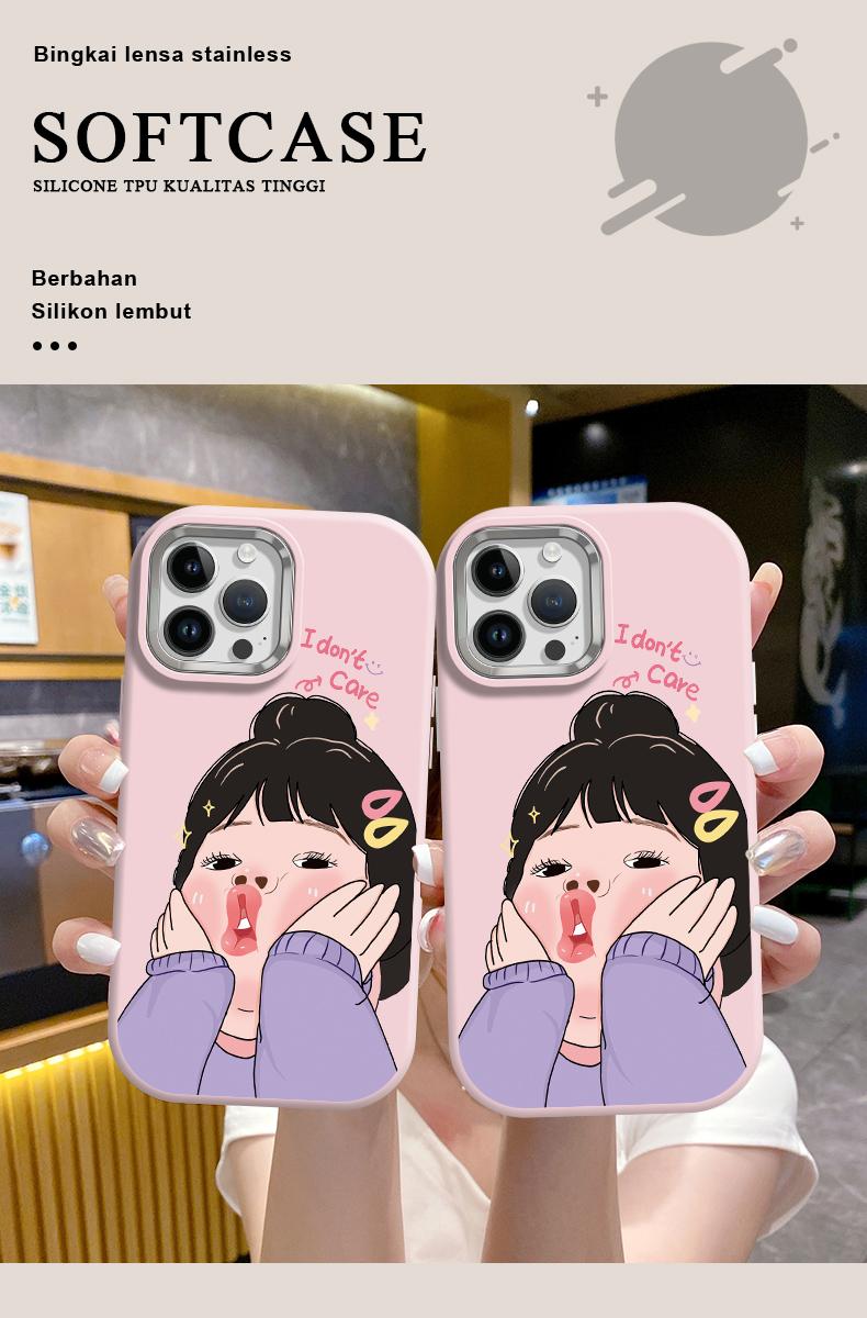 Casing hp softcase untuk iphone oppo vivo samsung infinix realme redmi case gadis cantik XPD0212
