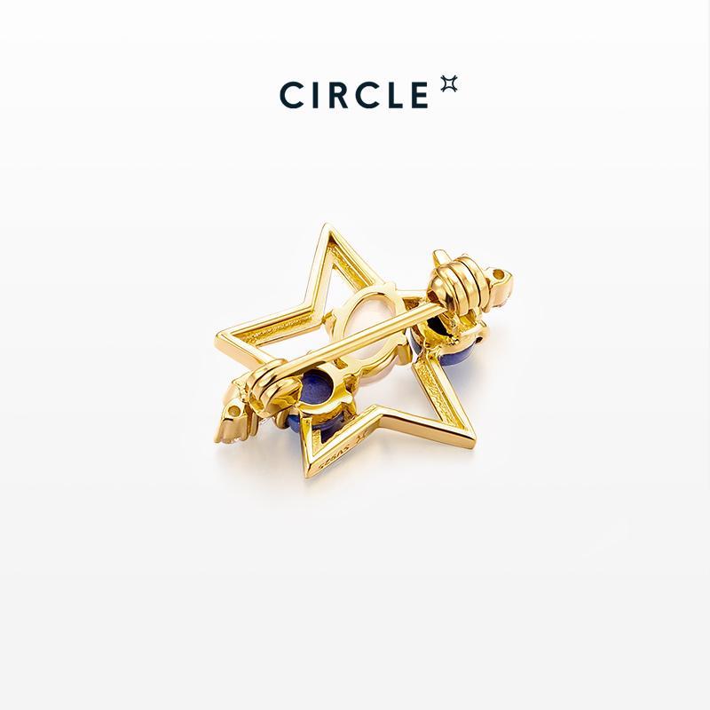 Circle Milky Way LazuriteMoonstoneZircon Brooch For Women Daily Party 1