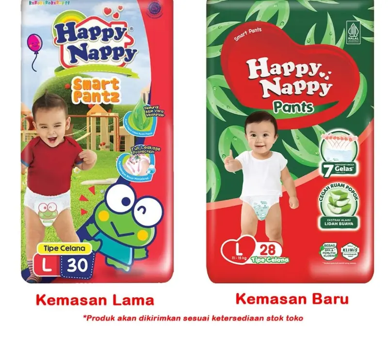HAPPY NAPPY SMART PANTS S40/M34/L30/XL26 POPOK BAYI TERMURAH TERLENGKAP 4
