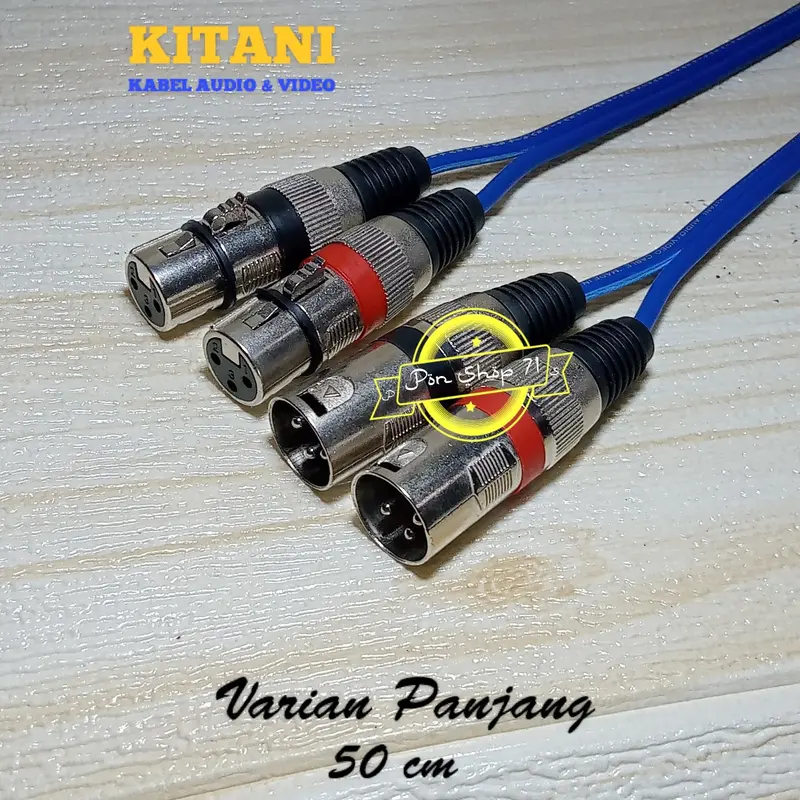 Kabel Audio Mixer Power Canon XLR Female To Canon XLR XLR Male 1 set -50 Cm Accessories Speaker 2