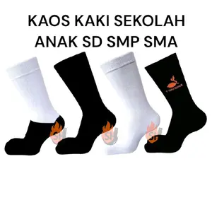 Kaos Kaki Anak Sekolah Putih Hitam Pramuka SD SMP SMA Fashion