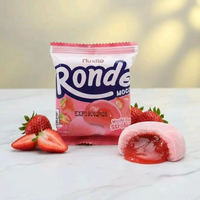 Ronde Mochi Renceng | Rasa: Coklat, Mangga, Strawberry | PANDA FOOD