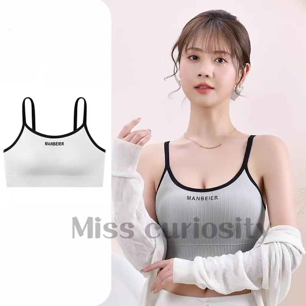 Miss curiosity Pakaian Dalam Wanita Bra Polos Yoga Bra Push Up Tanpa Kawat Sport Bra