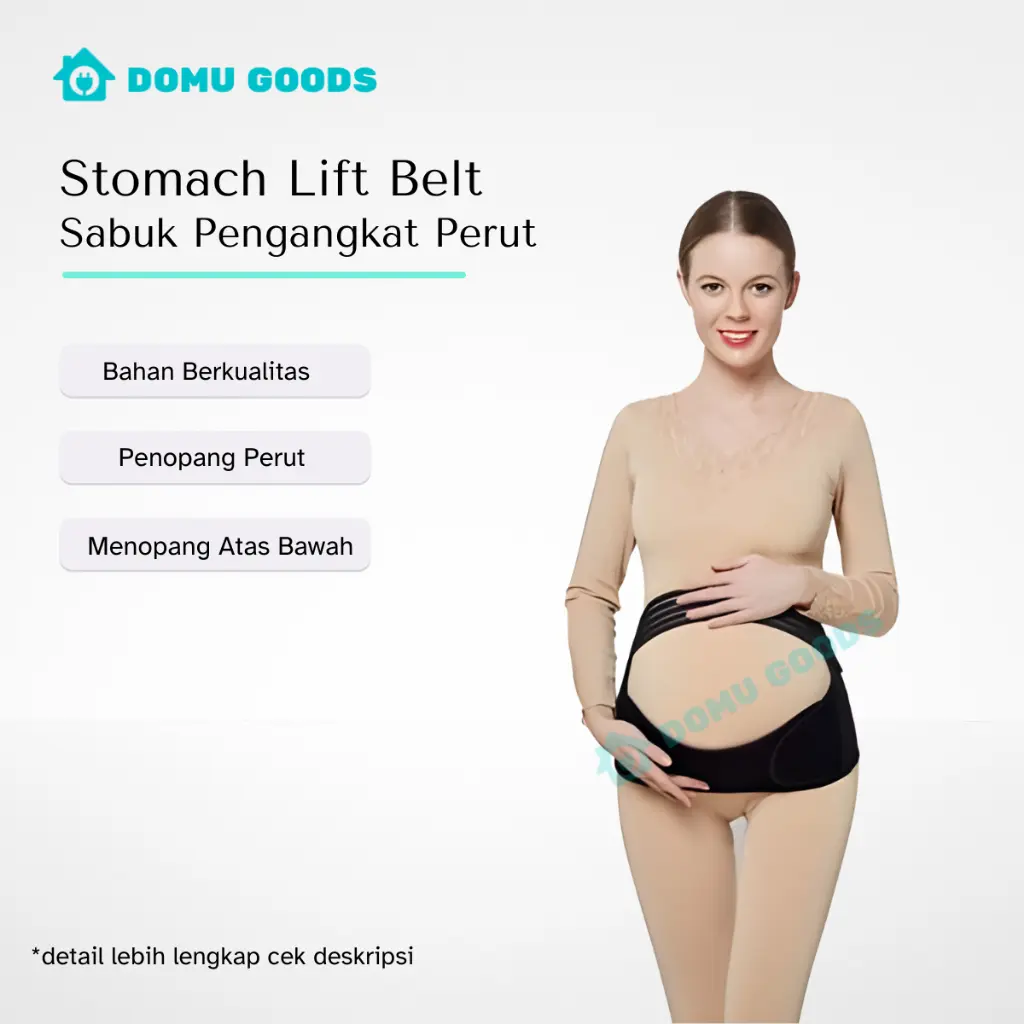 DOMU Stomach Lift Belt / Penopang Perut / Korset Sabuk Hamil / Maternity Pregnancy Support Belt / Sabuk Penyangga Perut Ibu Hamil / Korset Penyangga Kehamilan / Stagen Sabuk Penyanggah Perut Ibu Hamil / Maternity Belt / Pregnancy Belly Band