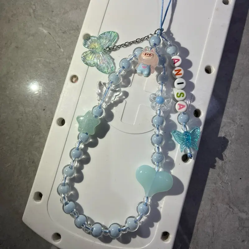 Strap phone clay bantak warna, bisa costum nama , clay sesuai warna ya 8