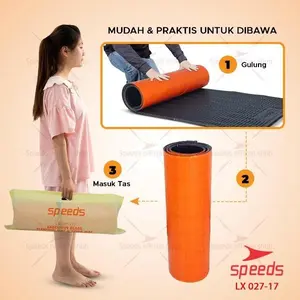 Speeds Matras Yoga Foam Bahan Tpe Tebal 10Mm Alas Olahraga Yoga Karpet Gulung Spons 027-17 Terlaris