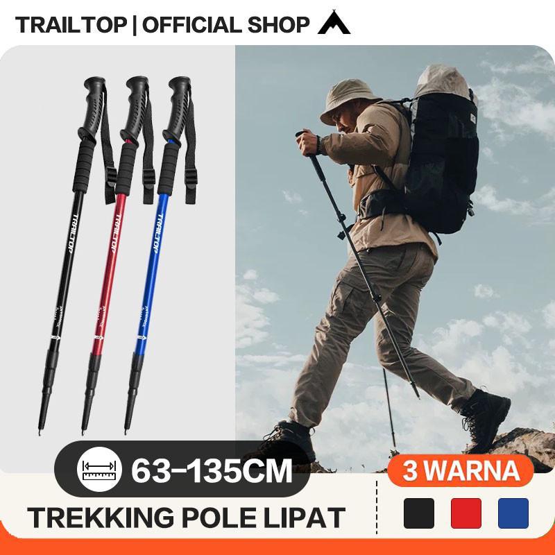 TRAILTOP Tongkat Gunung Lipat Adjustable 65-135cm Trekking Pole