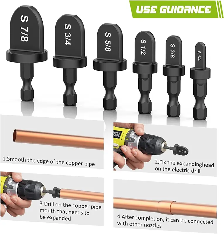 MILKIWA Pembesar Lubang Pipa Tube Pipe Expander Reamer Head 6PCS - MW02 6