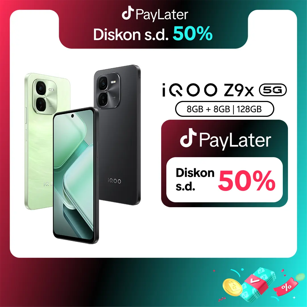 iQOO Z9x (8/128) Snapdragon 6 Gen 1 4nm (ANTUTU 570,456+), 6000 mAH, 1000 nits 120hz eye-care display, Dual Stereo Speaker